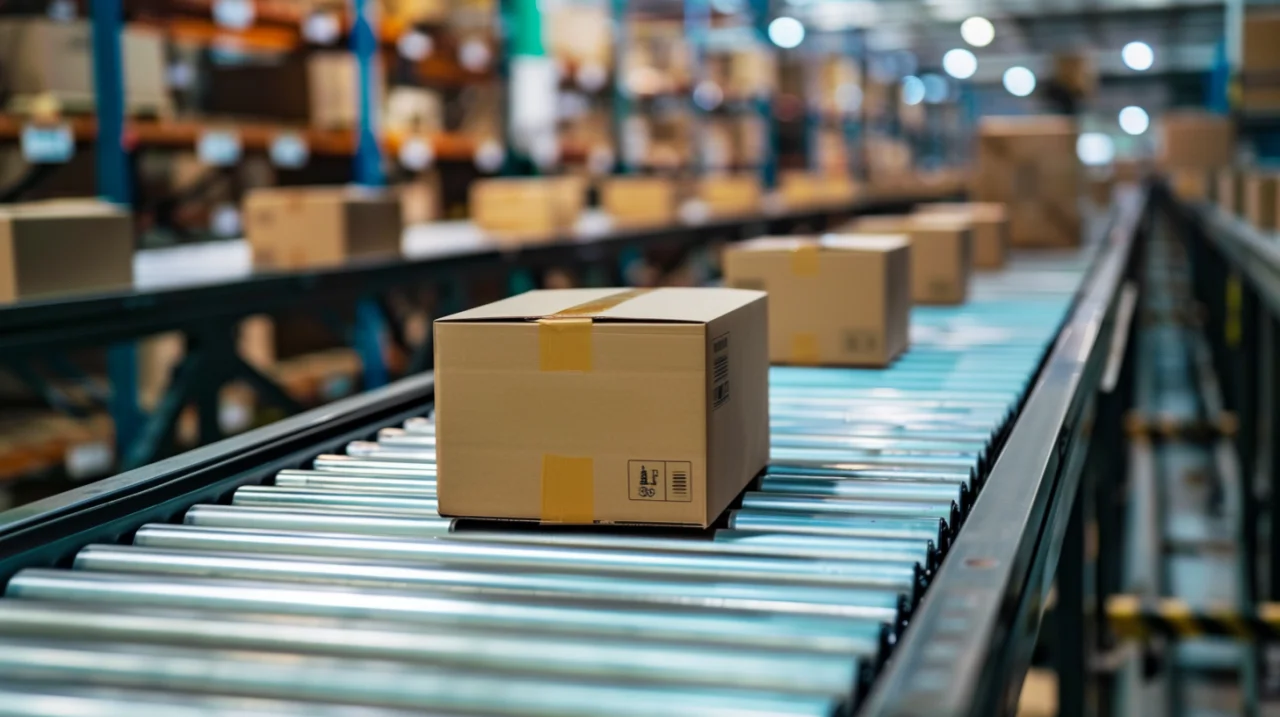 Packaging automation close up sight
